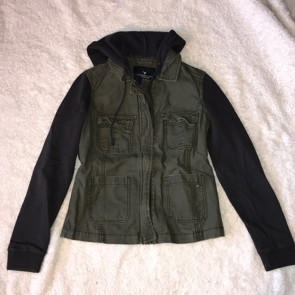 American Eagle Green Utility Jacket